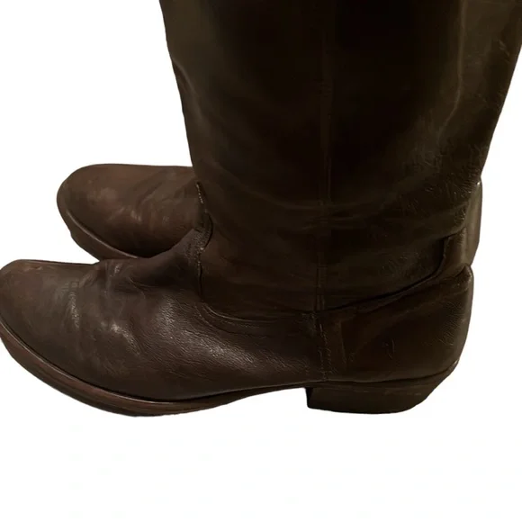 Frye Brown Leather Boots Size 9 1/2 B - Picture 3 of 6